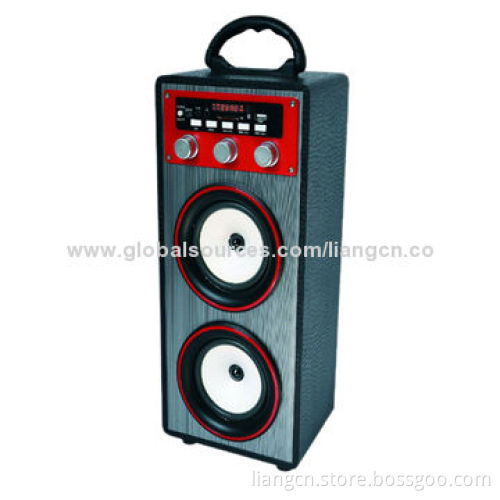 Portable wooden speaker with Bluetooth optional